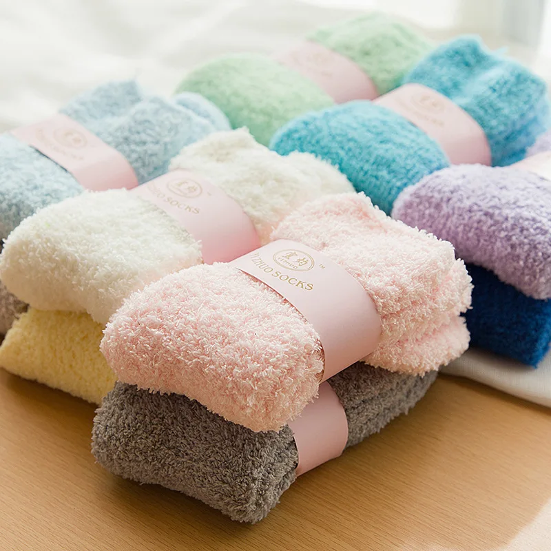 Чудесные эластичные женские носки 4 пары/Лот зимние теплые дышащие милые