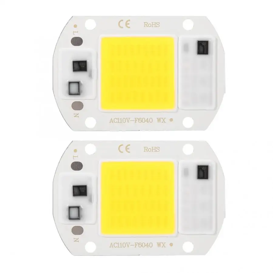 

2PCS AC110V 20W Integrated LED Chip Light Source COB Chips Spotlight Bulb 6x4cm