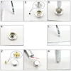 20sets Black Snaps T3T5 T8 buttons top cover Black and white nylon Buttons Plastic snaps button Rivet Button accessories 6