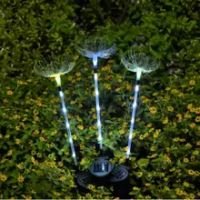 Светодиодный светильник на солнечных батареях 7 цветов, велосипедная лампа-Одуванчик, газон, садовая вилла, ландшафтные огни, декоративные огни, водонепроницаемые, прочные