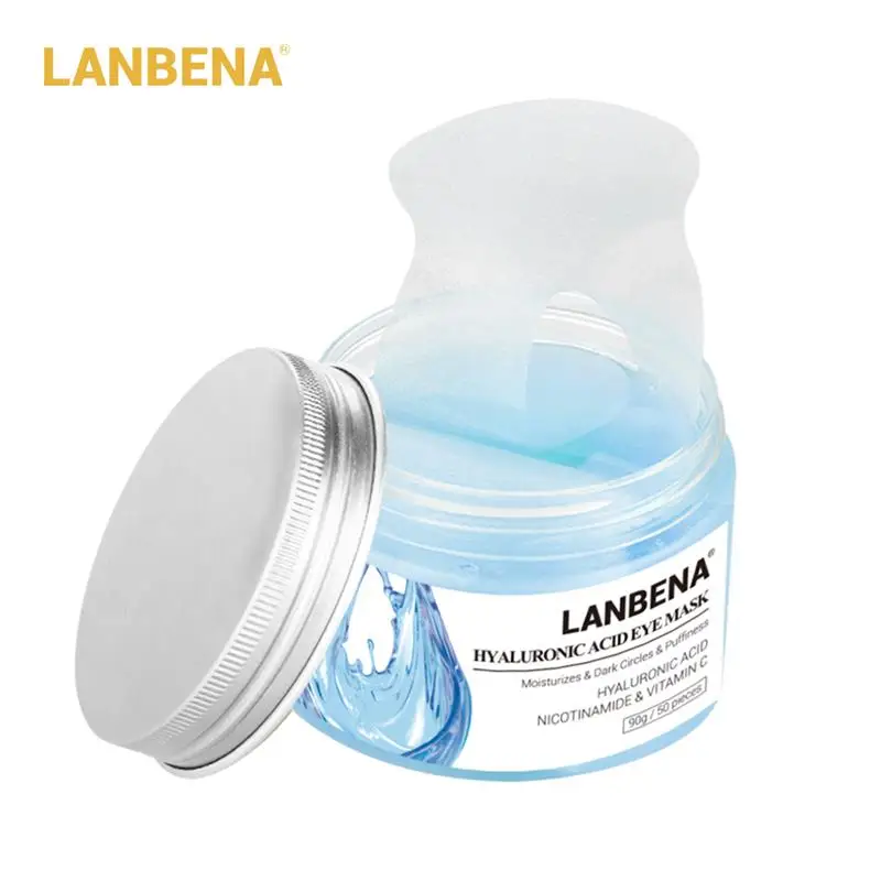 LANBENA, 50 пар ретинола, маски для глаз, гиалуроновая кислота, увлажняющие патчи для глаз, омолаживающий, против отечности, укрепляющая гелевая маска для глаз - Цвет: Hyaluronic Acid