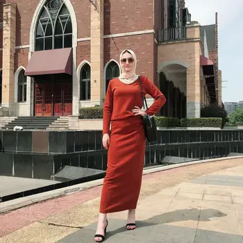 

Elegant Muslim Dress Set Abaya Vestidos Evening Party Cardigan Kimono Long Robe Gowns Jubah Middle East Eid Ramadan Islamic