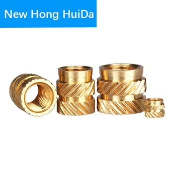 

M2.5 100Pcs Insert Knurled Nuts Brass Hot Melt Inset Nuts Heating Molding Copper Thread Inserts Nut Free Shipping