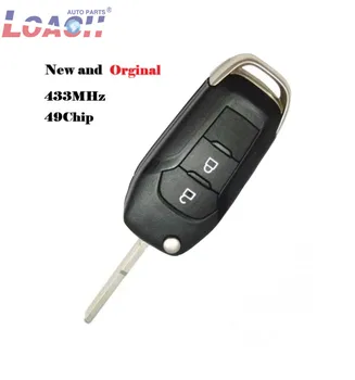 

ORIGINAL 2 Button Flip Type Remote Key 433MHz 49chip for Ford Ranger ESCORT T6 remote fob 2015 - 2019 MK3 FL (P375)