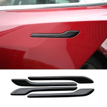 4 шт. Tesla модель 3 дверная ручка обёрточная набор цветной чехол наклейки дверные ручки 3D PU наклейка