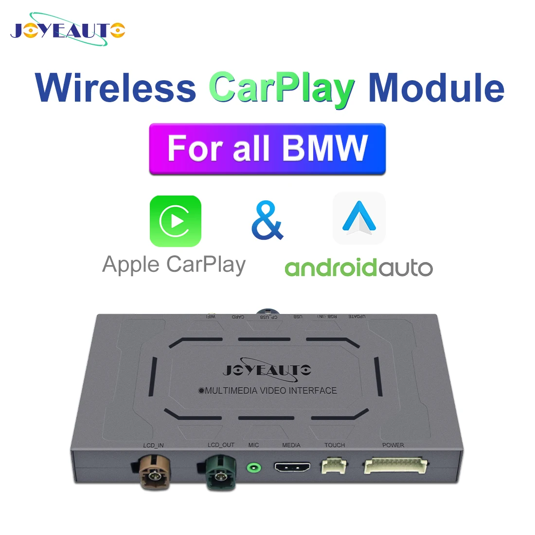 JoyeAuto Wireless Apple Carplay For BMW 1 2 3 4 5 6 7 Series X1 X3 X4 X5 EVO NBT CCC CIC 2003-2018 Android Auto Car Play Module
