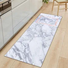 Декоративный прямоугольный моющийся домашний нескользящий износостойкий напольный коврик для гостиной, ковер для кухни, практичный ковер, мраморный вход