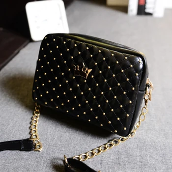 

Women Rivet Messenger Handbag Cross Body Bags Chain Shoulder Bag Luxury Handbags Female Bags Designer