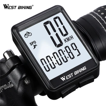 

WEST BIKING Bike Computer Wireless Wired Bike Odometer 2.1” Large Screen Bicycle LED Digital Cycling Computer Bike Speedometer
