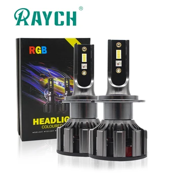 

RAYCH Color Changing with Music Remote Control LED Car Bulb Car LED Headlight Error Free 880/881/H27 HB3 HB4 9012 HIR2 H7 H4