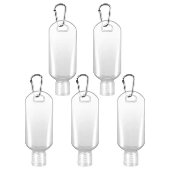 

6pcs Press Cap Durable Convenient Sanitizer Bottles Hook Bottles Lotion Bottles for Home Outdoor