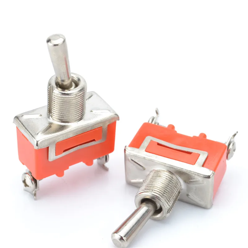 1pcs Good Quality E-TEN1021 2-Pin SPST 2 Terminal ON-OFF 15A 250V Toggle Switch orange 1pcs Good Quality E-TEN1021 2-Pin SPST 2 Terminal ON-OFF 15A 250V Toggle Switch orange