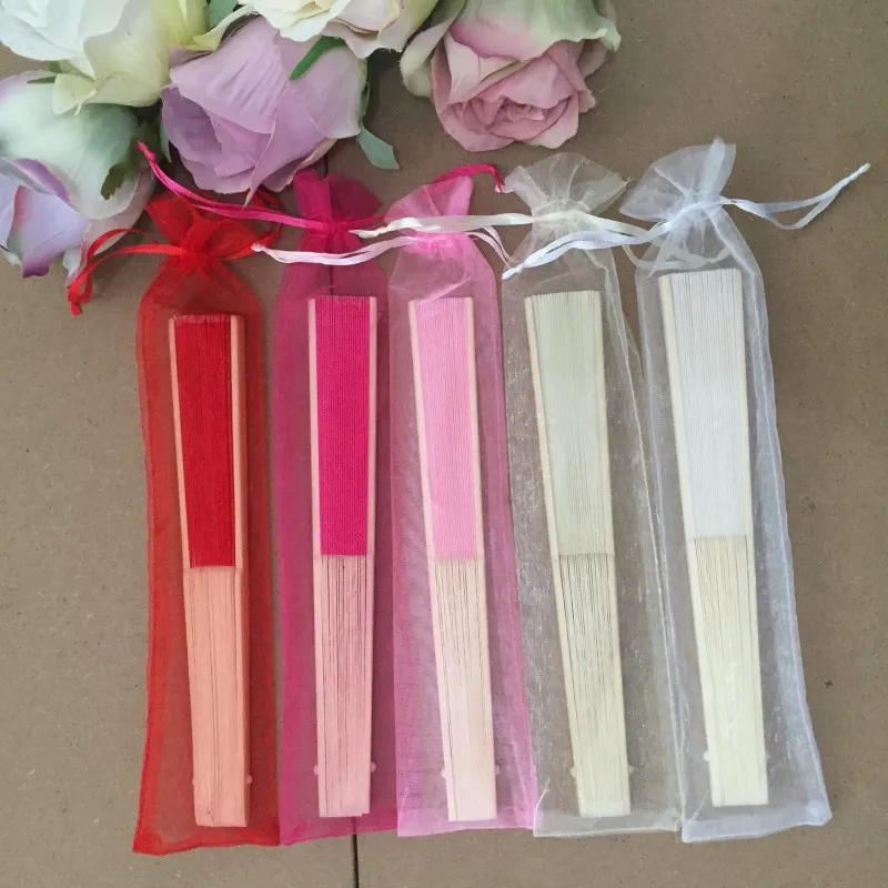 50PCS Personalized Engraved Bamboo Folding Silk Hand Fan Photo Printing Wedding Favor Birthday Baby Shower Party Gift