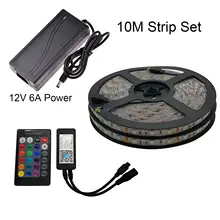5M 10M 5050 RGB LED Strip Set Flexible Tape + Power Adapter eWelink Wifi Controller Alexa Google Home Voice Control