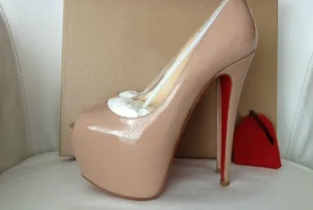 

2020 Hot Sale Brand Platform Shoes Woman Peep Toe 16CM Pumps Sexy Red Nude Women Shoes High Heels Fashion Wedding Bridal Shoes
