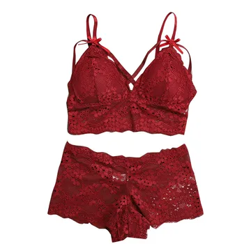 

Women Sexy Lingerie Solid Langerie Lace Porno Bra Female Underwire Bras Ladies Sexy Underwear Erotic Babydoll Teddy Panty Set