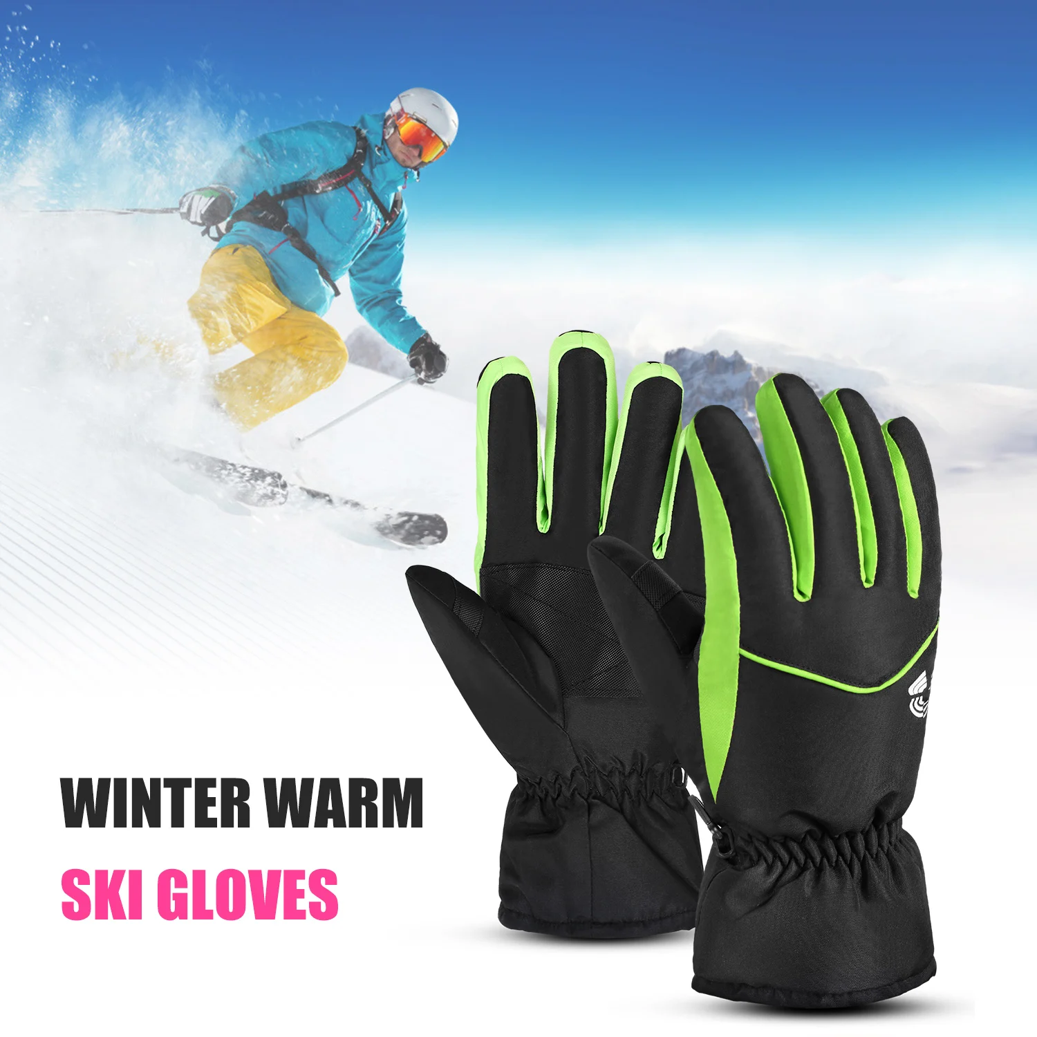 Зимние лыжные перчатки мужские и женские лыжные перчатки водонепроницаемые дышащие уличные зимние теплые снежные спортивные перчатки для сноуборда