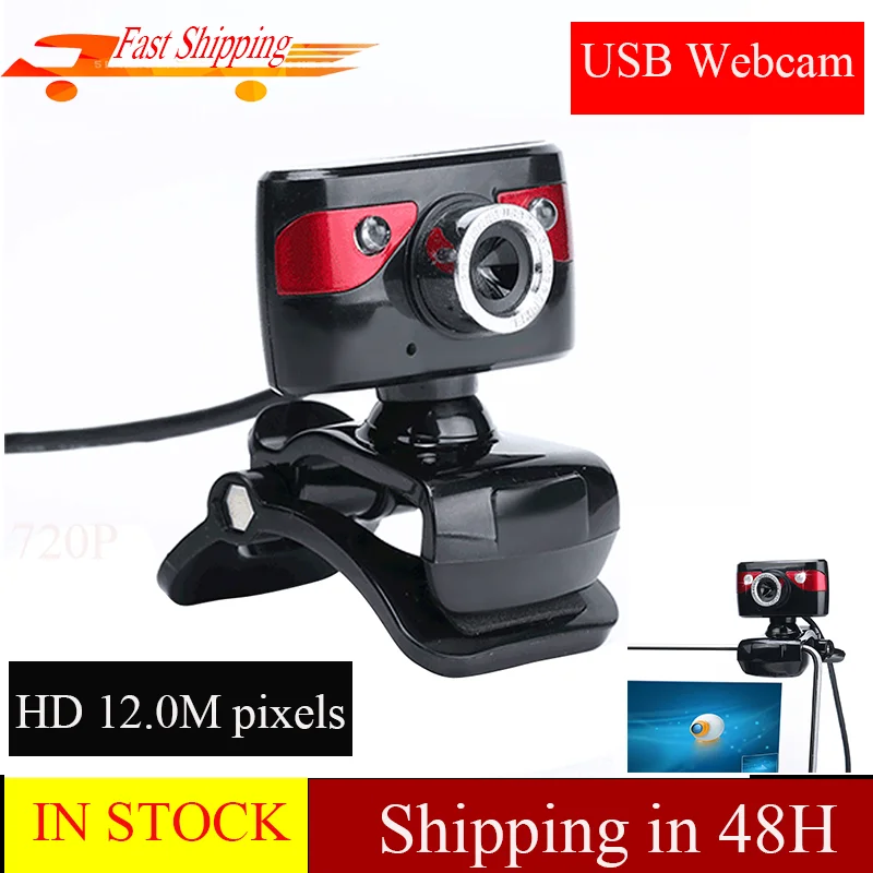 12 мегапиксельная USB веб камера HD 480P 360 градусов с микрофоном клип on для