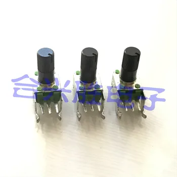 

RK09K horizontal rotary potentiometer single B100K flower shaft length 13MM volume potentiometer