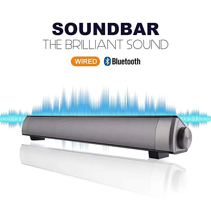 Bluetooth Саундбар портативный Саундбар беспроводные колонки для домашнего кинотеатра объемный звук со встроенными сабвуферами для ТВ/ПК/телефона