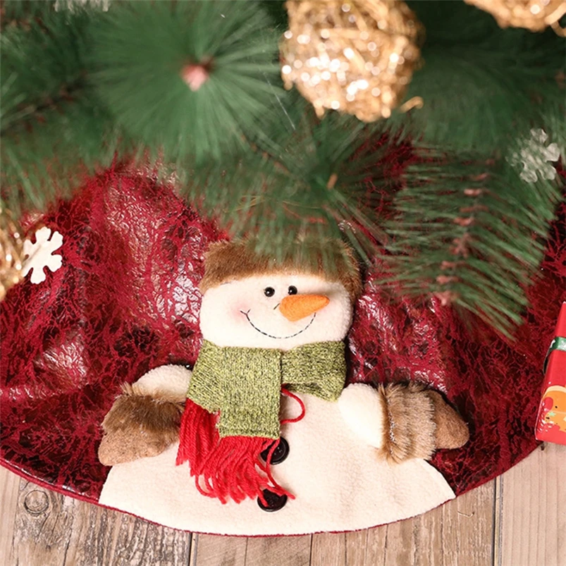Украшения для рождественской елки, юбки для рождественской елки с Санта-Клаусом, ковер для новогодней елки, falda arbol de navidad merry christmas