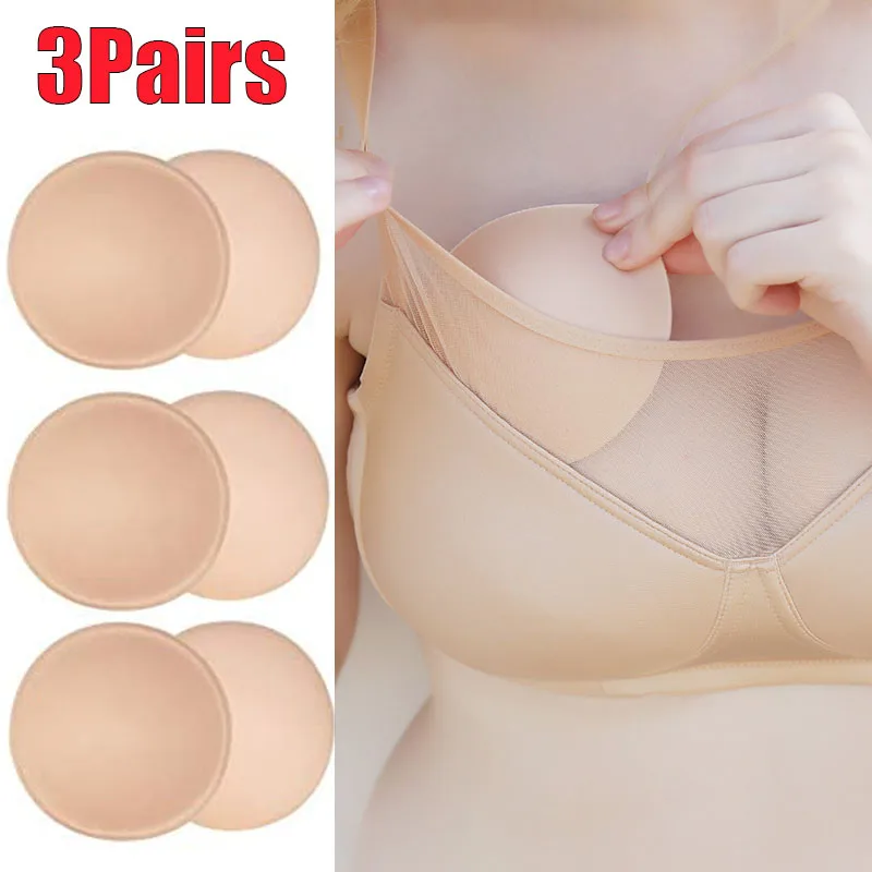 Sponge Soft Bra Inserts Pads Removable Bra Pads for Women Breast Push Up Enhancer Bra Pad Cups