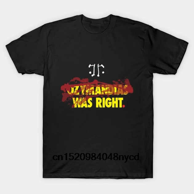 Printed Men T Shirt Cotton tShirt O-Neck Short-Sleeve New Style Ozymandias Was Watchmen Women T-Shirt |