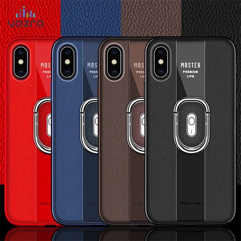 

360° Rotating Finger Ring Luxury Fashion Phone Case For IPhone 6 6S 7 8 Plus X XR XS MAX Original LOGO Car Bracket Back Cover