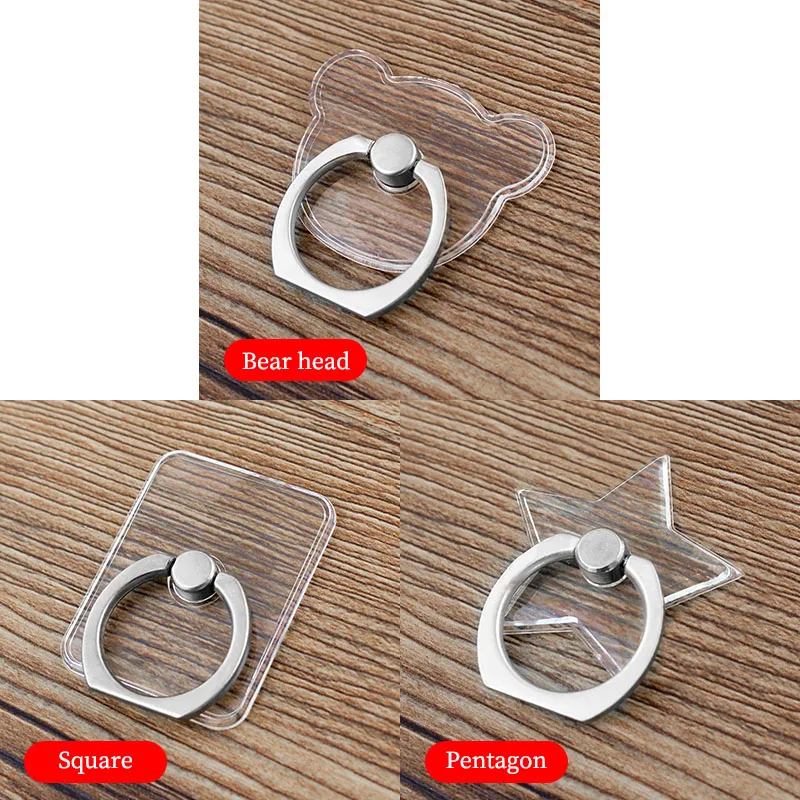 cell phone stand for desk Universal Stent Mobile Phone Holder Stand Finger Ring Magnetic For cute Cell Smart Phone Transparent holder for iphone XS MAX 8 iphone holder for tripod