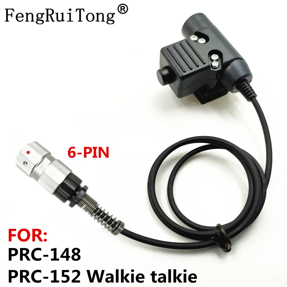 

FengRuiTong PTT For Z-tactical TAC-SKY headset HD01 HD03 , to PRC-148 152A PRC-152 Walkie talkie tactical u94 PTT 6pin