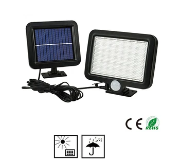 

56/30 LED PIR Motion Sensor Solar Light Waterproof Outdoors Energy Saving Street LED Lamp Yard Path Solar Garden Light split mou