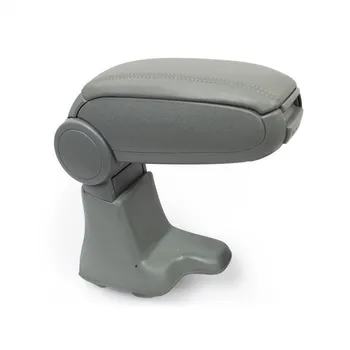 

Gray Leatherette Center Console Storage Box Armrest for Renault Clio 4 2012-2018