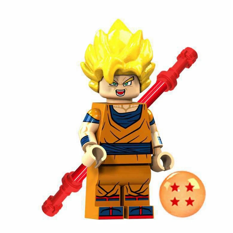 Один Dragon Ball Z Супер Гоку Саян Вегета сын ячейки "Dragon строительные блоки аниме Набор фигурок, игрушки для детей, подарки для детей - Цвет: Армейский зеленый