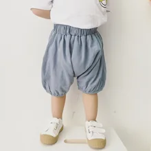 Коллекция года, летняя одежда новая стильная детская одежда для малышей, Детские Широкие штаны-шаровары в Корейском стиле повседневная одежда для маленьких девочек и мальчиков