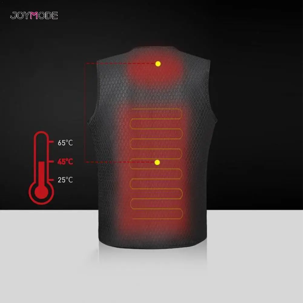  JOYMODE Men Women Outdoor USB Infrared Heating Vest Jacket Winter Flexible Electric Thermal Clothin