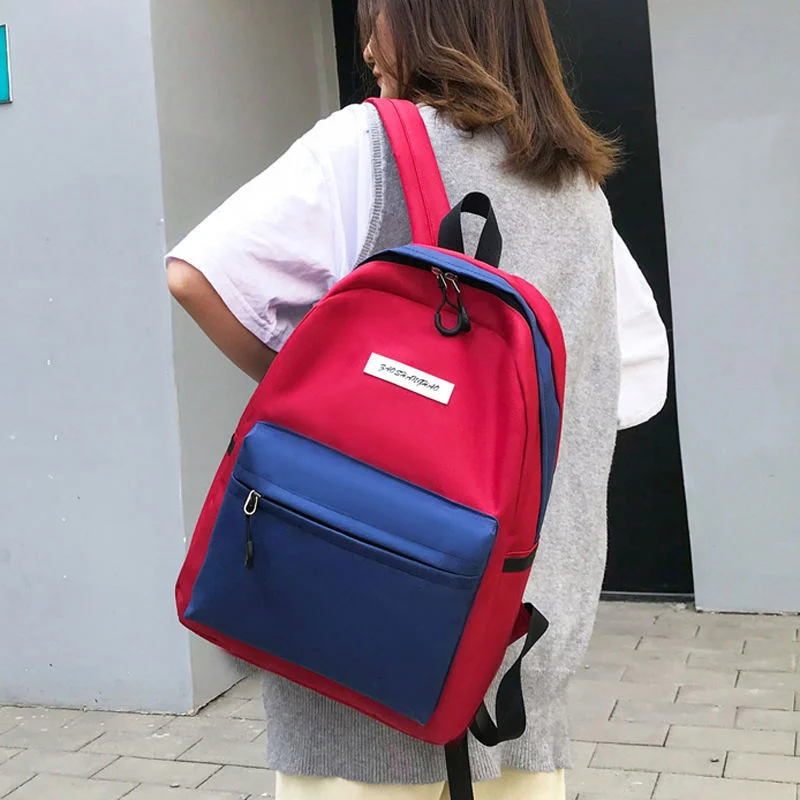 Женский рюкзак PUBGS, новинка, холщовые сумки для студентов, школьные сумки, 4 предмета в комплекте, с панелями, функциональные, повседневные, в консервативном стиле, большая ВМЕСТИТЕЛЬНОСТЬ