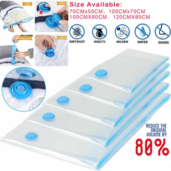

Vacuum Storage Bags Space Saving Space Compressed Bag Reusable and Air Tight Store everything D30
