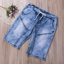 Мужские летние повседневные шорты, Мода, мужские облегающие короткие джинсовые брюки, джинсовые шорты на завязках, брюки