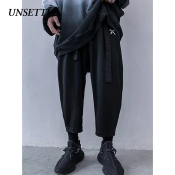 

UNSETTLE Men Diablo Functional Harajuku Hip-hop Pants Minimalist Design Radish Pants Casual Trousers