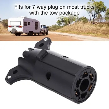 

Vehemo 7 Way Round To 4 Pin 12V(American) Trailer Signal Display Light Adapter Plug Car Connector Plug RV Lights Universal Ship