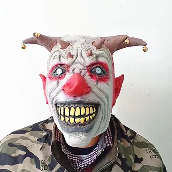 

Halloween Ghost Mask Horror Bell Clown Head Band Latex Clown Wraith Trick Mask