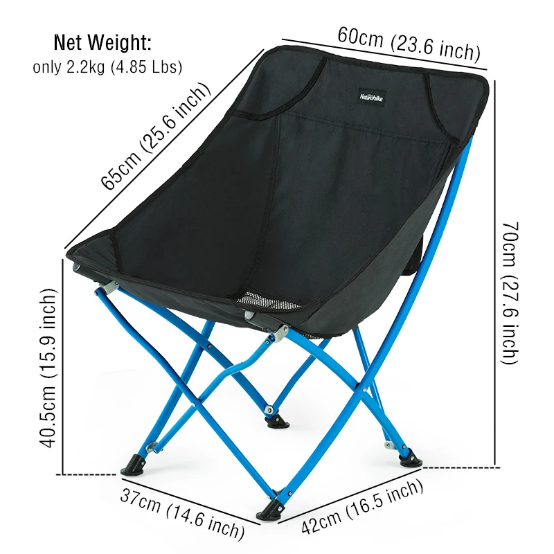 Naturehike Lightweight Portable Heavy Duty Outdoor Folding Beach Chair Fold Up Fishing Picnic Chair