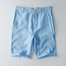 30-38 размер, летние мужские шорты, брендовые удобные синие шорты для мужчин, модные повседневные шорты для мужчин, хлопковые однотонные шорты для мужчин