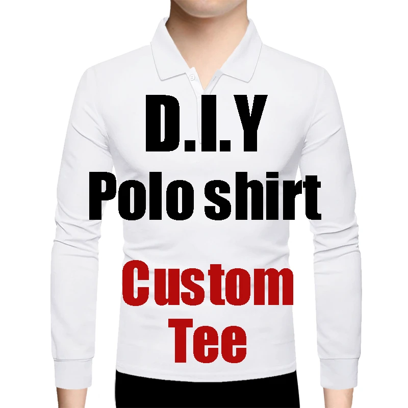 UJWI de tamaño personalizado para hombre, camisa de manga larga 3D DIY, imagen/nombre, de barato, venta al por mayor|Polo| - AliExpress