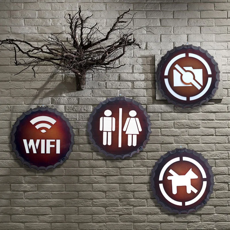 

LED WiFi Toilet Dinner No Smoking Sign For Cafe Bar Ice Cream Store Display Neon Light Free Wifi Sign Shop Restaurant Coffee