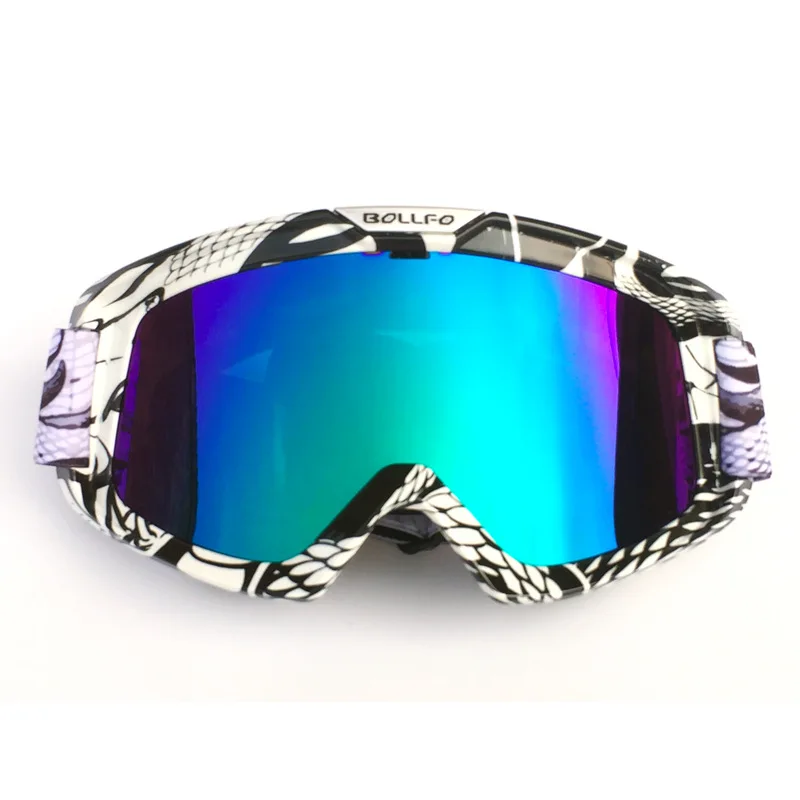 snake colorful Зимние лыжные очки, очки для снегохода, очки для мотокросса, лыжные очки, зимние ветрозащитные очки - Цвет: snake colorful