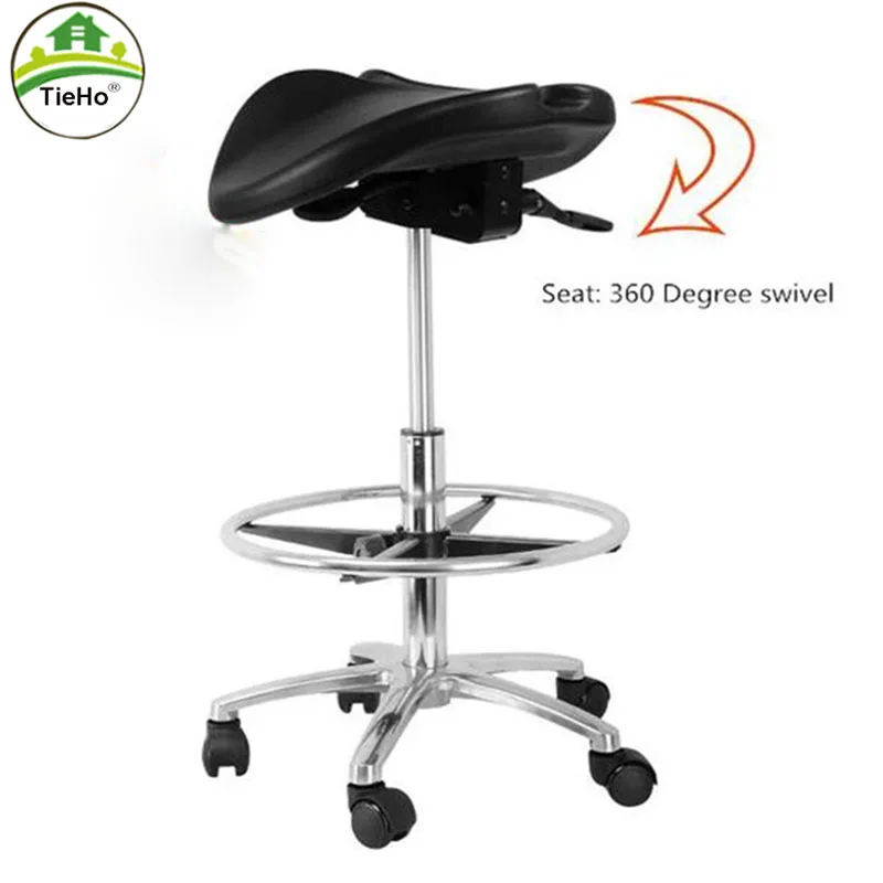 Multi Adjust Ergonomic Saddle Chair Orthopedic Chair Posture Stool with Swivel Tilting Seat For Dental Salon Office