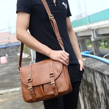 

New Fashion Men's Messenger Bag Men's Shoulder Bag PU Leather Multifunctional Leisure Large-capacity Bag Men's Messenger Bag