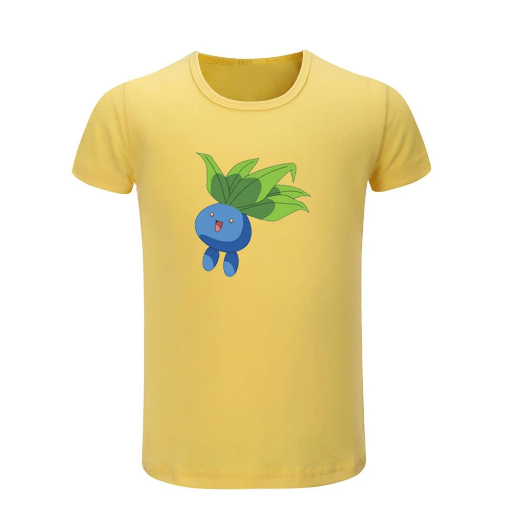 Популярные детские футболки с рисунком из мультфильма «Pokemon Oddish Zorua Wartortle Goldeen»; Детские футболки с графическим принтом; топы; Рождественский подарок - Цвет: JeKY636D