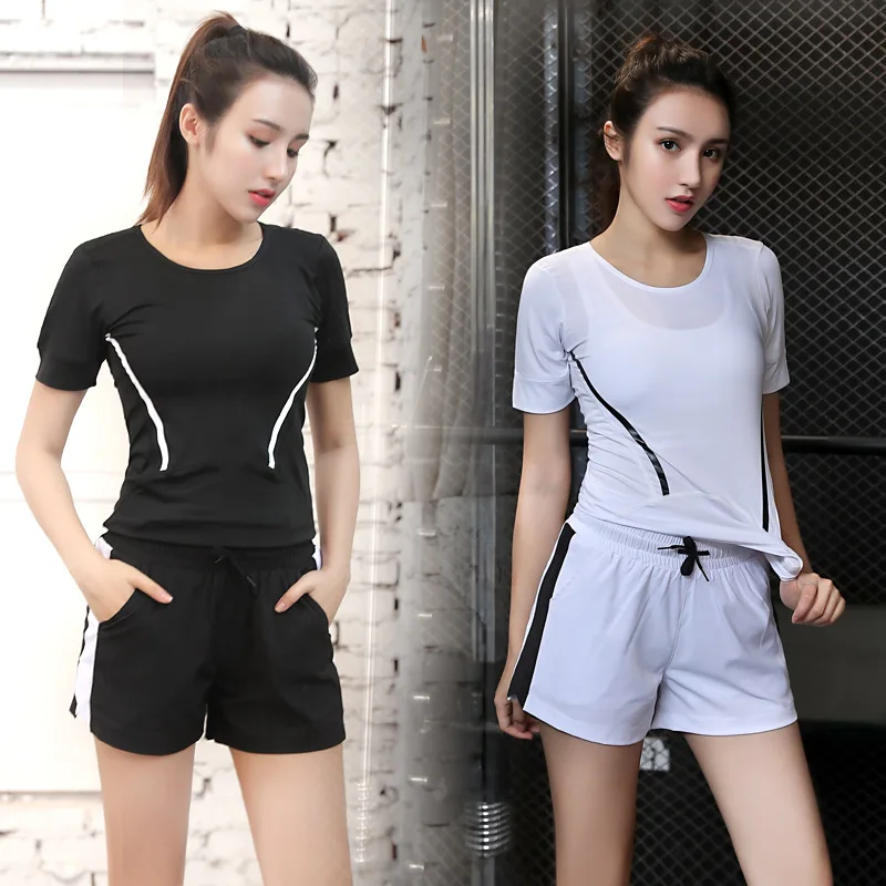 

Photo Shoot New Style Gym Quick-Dry Morning Run Step Sports WOMEN'S Suit Breathable Slim Fit Slimming Yoga Clothes Three-piece S